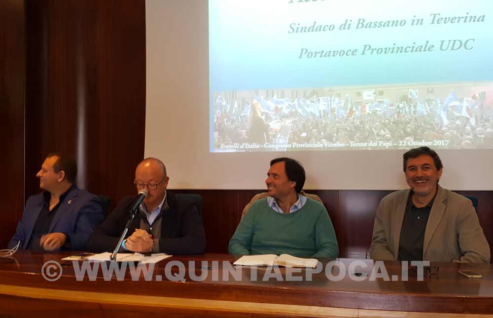 Congresso Fratelli d’Italia, il centrodestra punta all’unità, anche nel pensiero: “Con Michelini, ora a Viterbo pure il problema sicurezza”