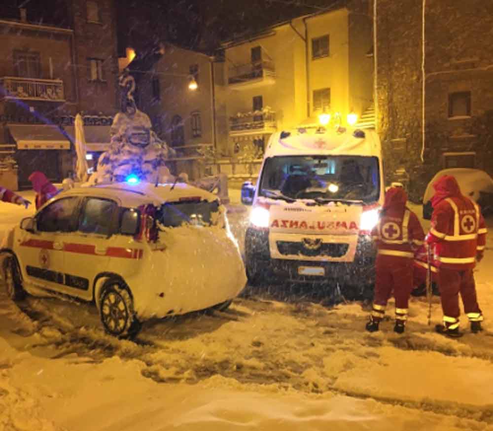 Neve, Croce Rossa in campo. Supporto stanotte ai senza fissa dimora.