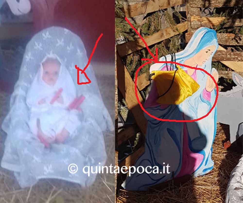 Violato il presepe di Bagnaia: petardi su Gesù Bambino. Il sindaco Arena: «Sono senza parole».