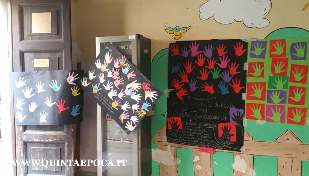 Sciopero per il clima, i bambini della De Amicis aderiscono con “Mettiamoci le mani”.