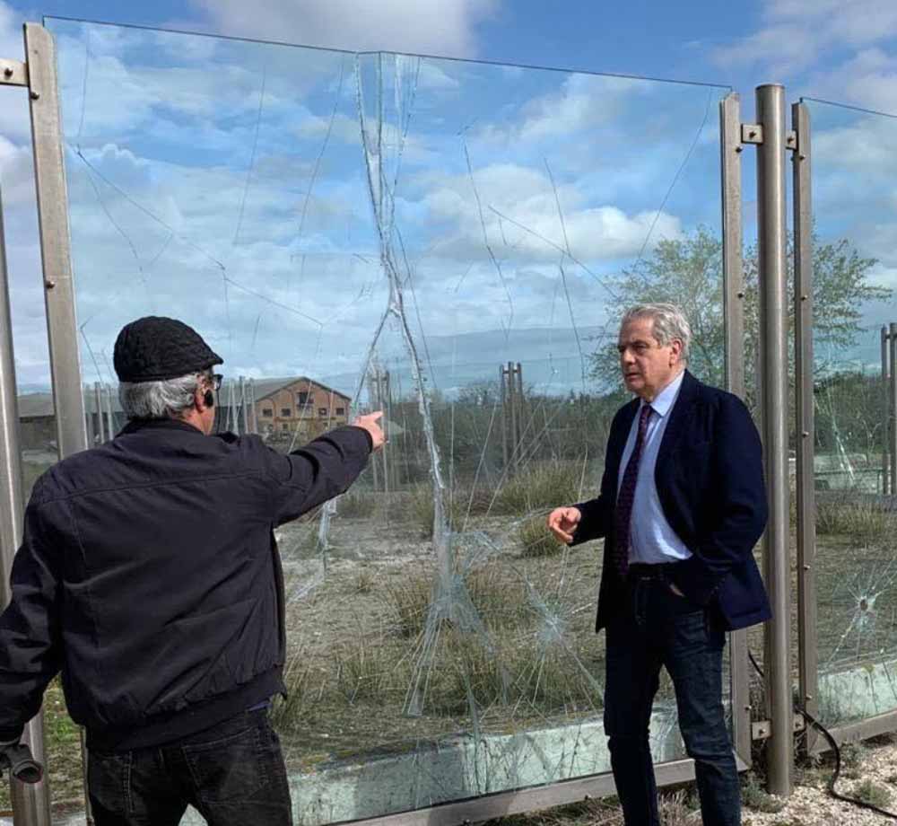 Bullicame: partiti i lavori per la sostituzione dei pannelli danneggiati.