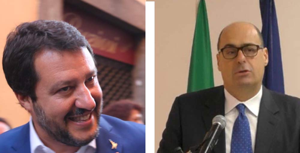 Salvini Zingaretti è già scontro, Salvini: “Pd ai minimi storici”, Zingaretti: “Ti rode”.