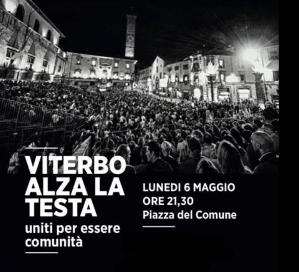 Arena: “Viterbo è ancora la città più tranquilla d’Italia”. Stasera il corteo silenzioso.