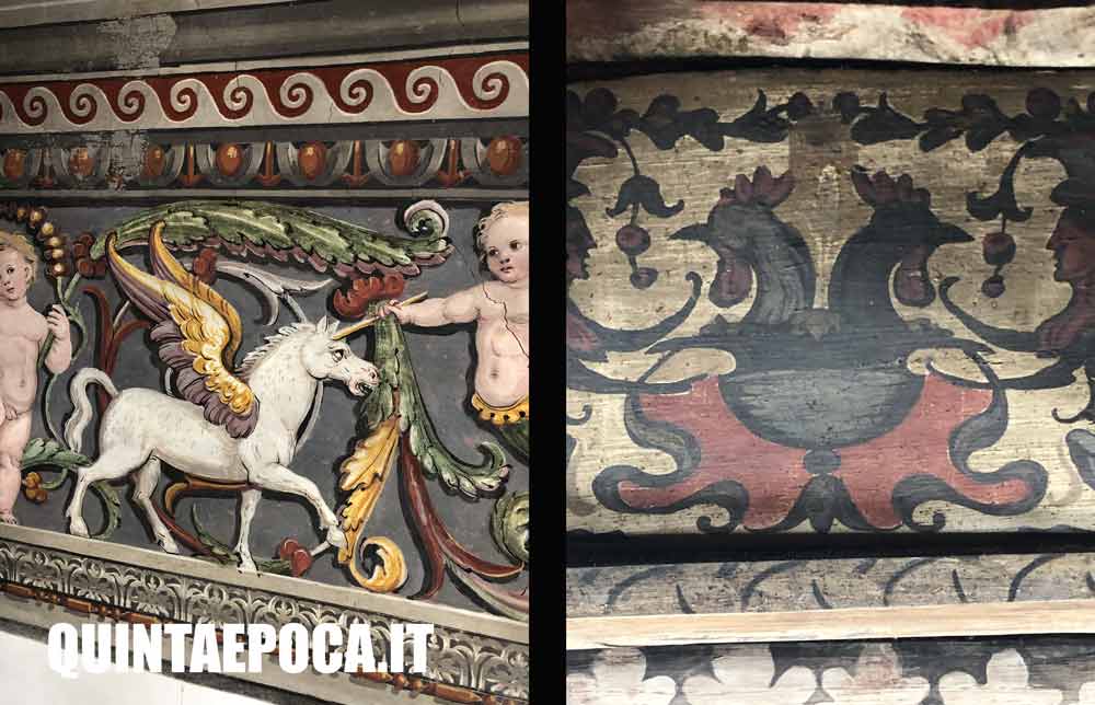 Amici di Bagnaia: “Completato il restauro del soffitto ligneo della Sala Riario di Palazzo Gallo”