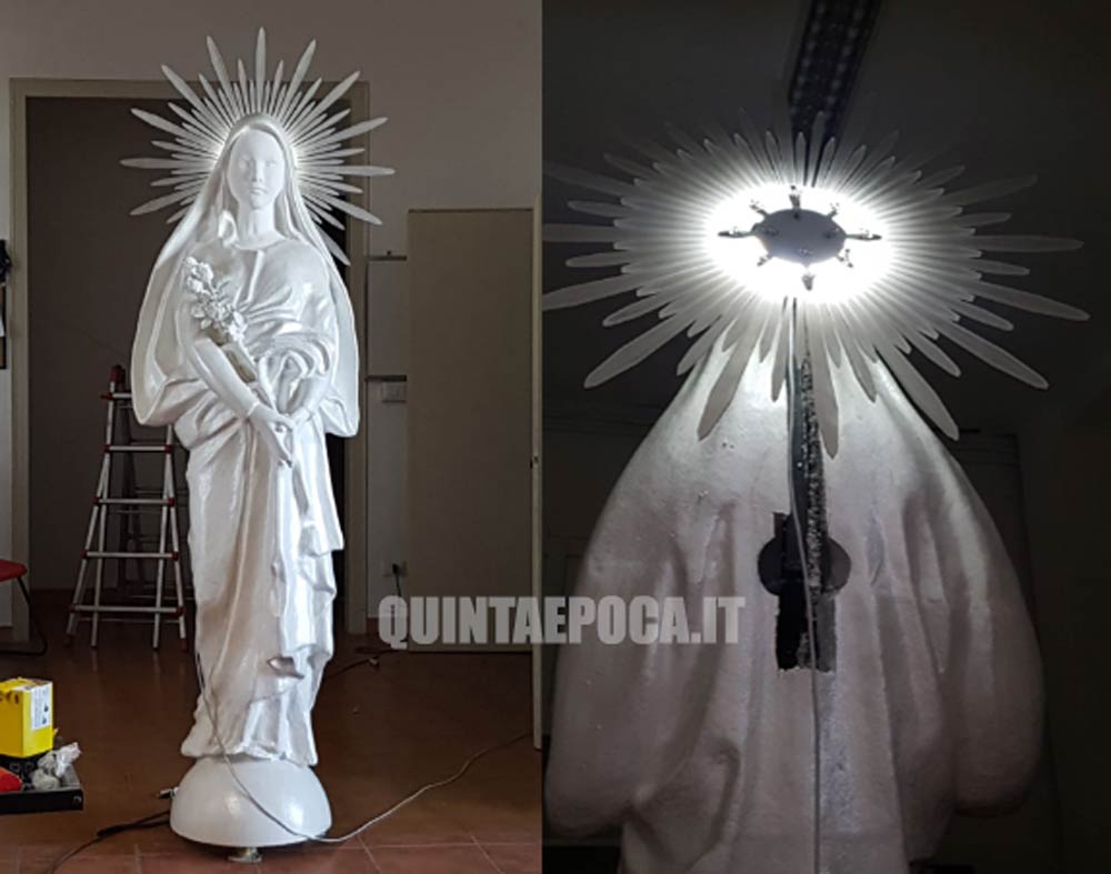 Trasporto Santa Rosa, svelate le modifiche di Gloria: una grande aureola illuminerà la Santa.