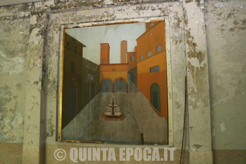 Terme Inps: 5 quadri rimasti miracolosamente al loro posto. Portati immediatamente in luogo sicuro per il restauro.