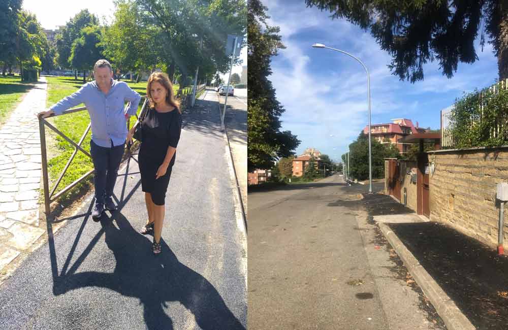 Marciapiedi messi in sicurezza in via della Mazzetta e in via dei Bersaglieri.