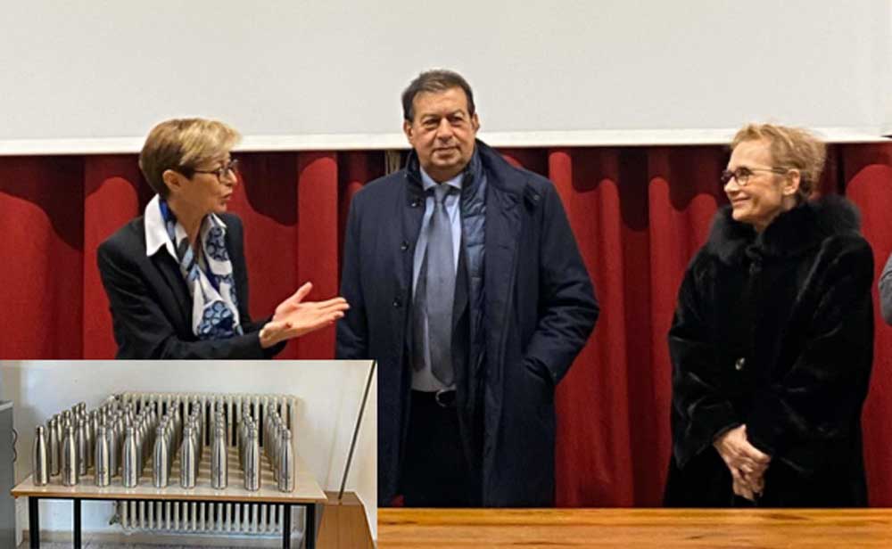 Tarquinia: consegnate 1.500 borracce in acciaio agli studenti.