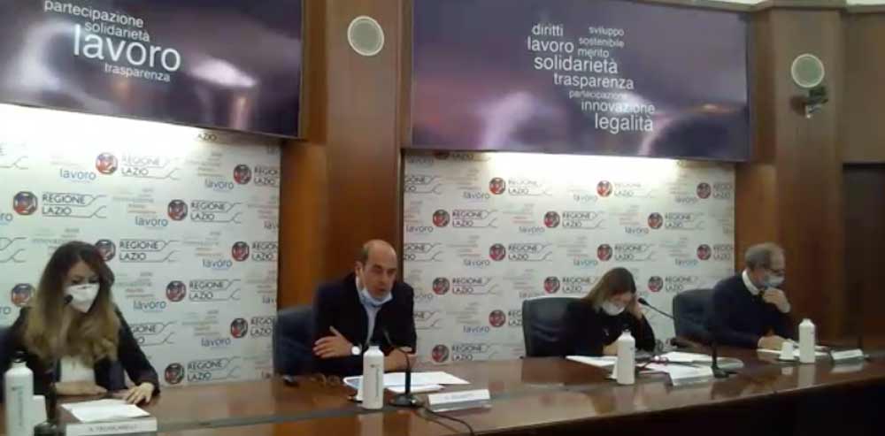 Zingaretti: «Date riaperture in base a curva contagi settimanale». Presentata Regione Vicina.
