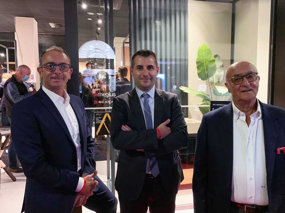 Milano, il sindaco Giampieri alla settimana del design per aziende ceramiche di Civita Castellana.
