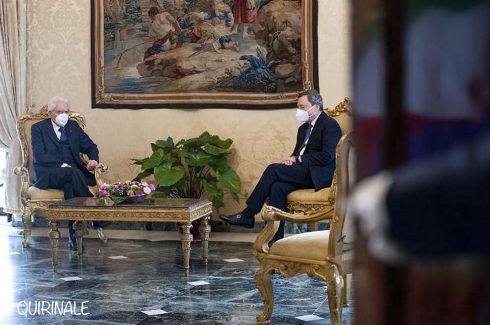 Sergio Mattarella a colloquio con Mario Draghi