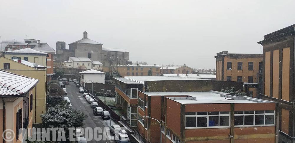 Tuscia innevata: l’inverno saluta con i fiocchi di neve.