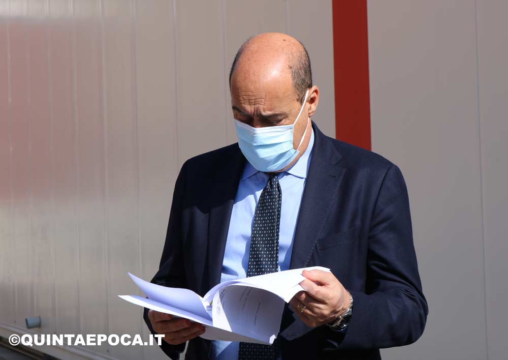 Nicola Zingaretti all'ospedale Belcolle di Viterbo.