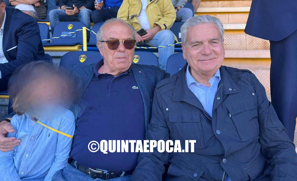 Sandro Zucchi e Giovanni Arena allo stadio Enrico Rocchi per la partita di Play out Viterbese - Fermana