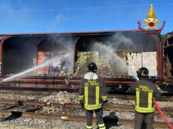 Vigili del fuoco treno orte