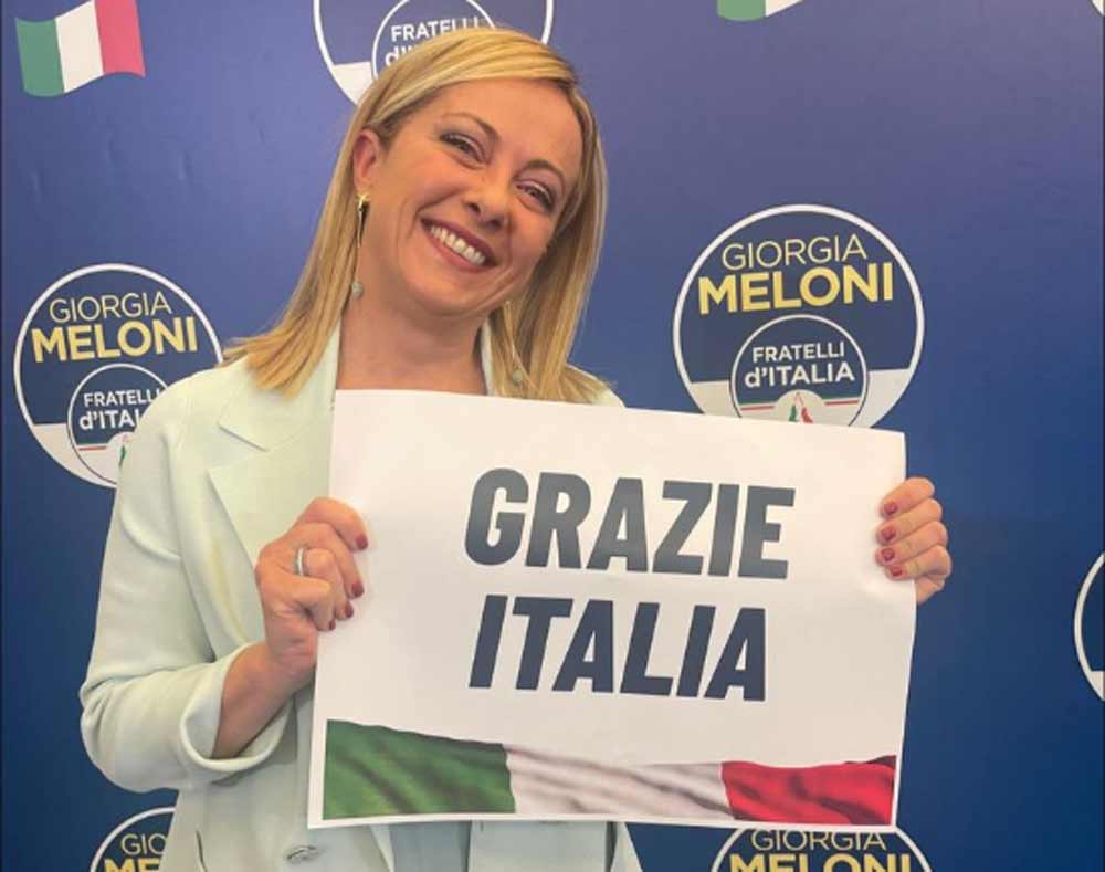 Meloni: «Da italiani indicazione chiara. Governo di centrodestra a guida FDI»