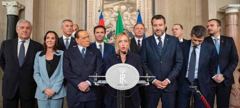 MELONI-SALVINI-BERLUSCONI-TAJANI-RENZULLI