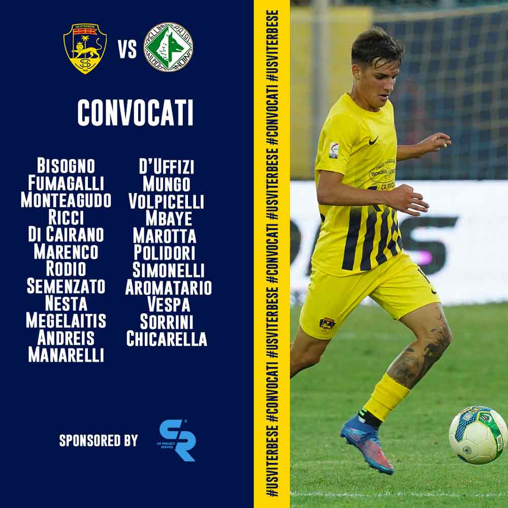 Viterbese – Avellino: i convocati.