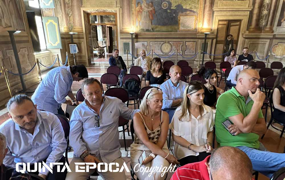 Presentazione progetti Giubileo. Gianluca Grancini, Letizia Chiatti, Francesca Pietrangeli, Giancarlo Martinengo.