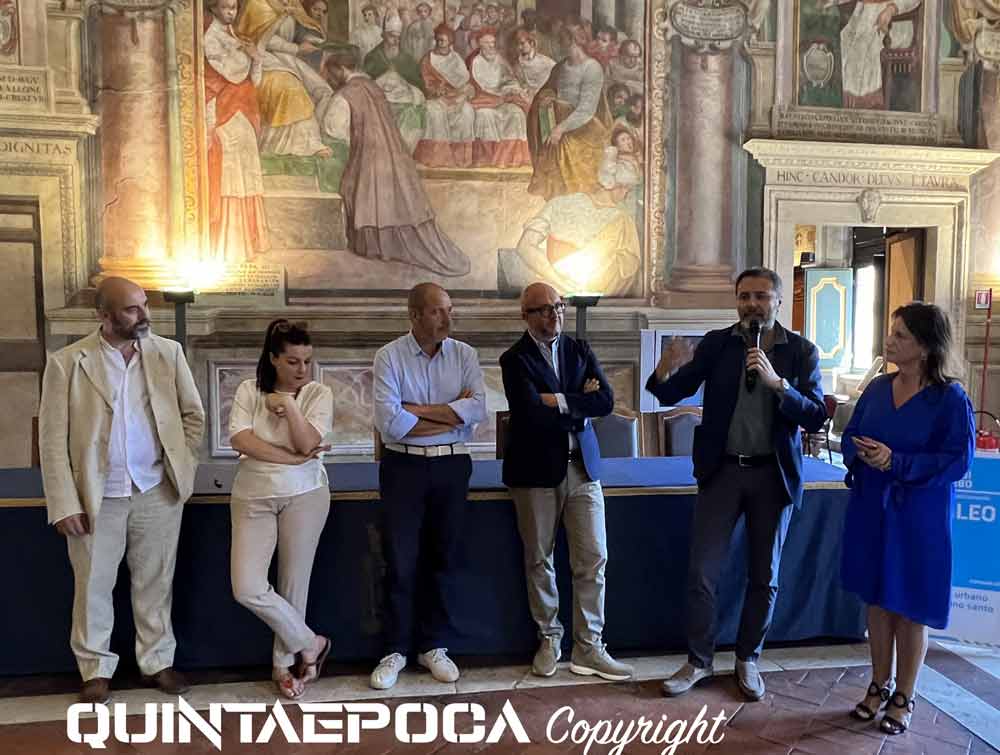Presentazione progetti per fondi del Giubileo. Presenti Chiara Frontini, Mauro Rotelli, Emanuele Aronne, Stefano Floris, Laura Allegrini, Silvio Franco.