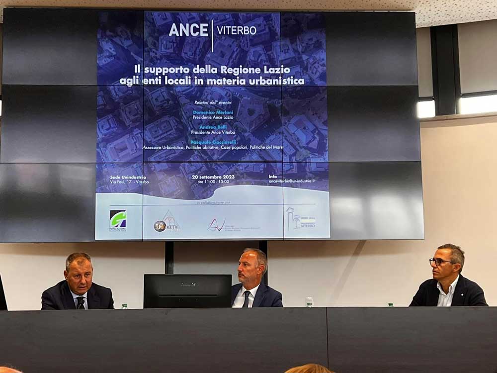 Convegno Ance, Ciacciarelli: “Fondamentale la vicinanza della Regione Lazio agli enti locali”.