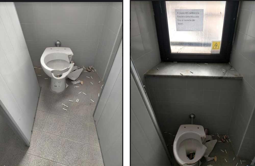 Vandalizzati i bagni dell’istituto scolastico Paolo Savi.