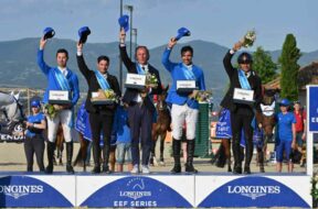 Team Italia sul podio di Salonicco – ph. EEF)