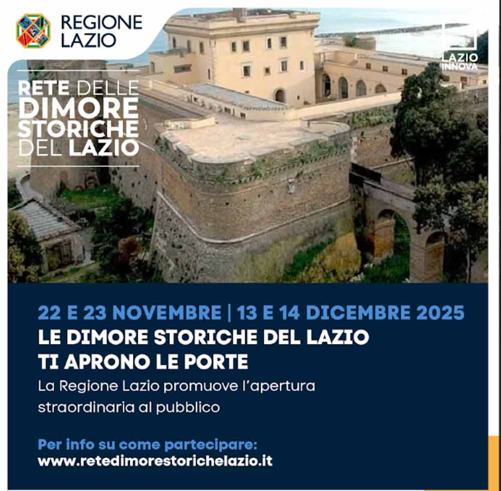 Aprono le porte alle visite 84 dimore storiche del Lazio.