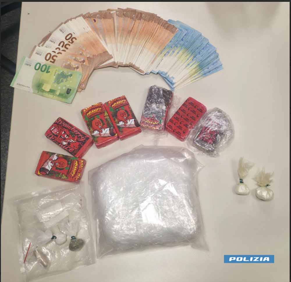 Bagnoregio, arrestato un uomo con un chilo di droga pronta per lo spaccio.