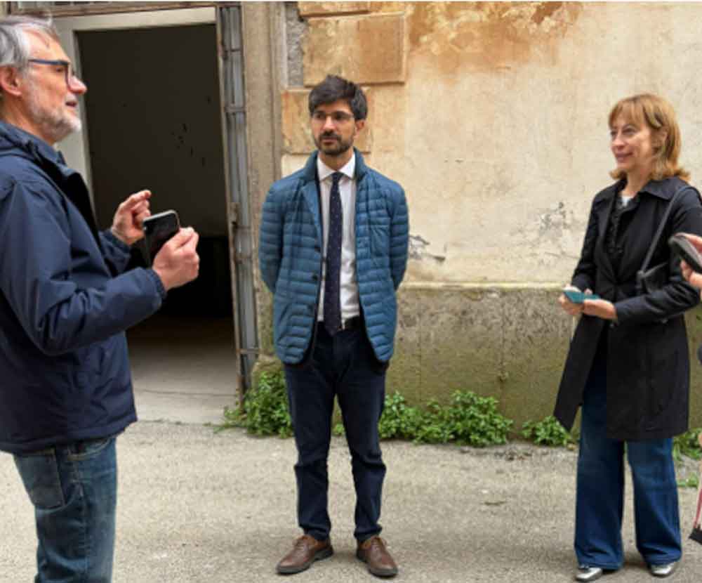 Borgo della cultura, sopralluogo istituzionale all’ex ospedale Grande