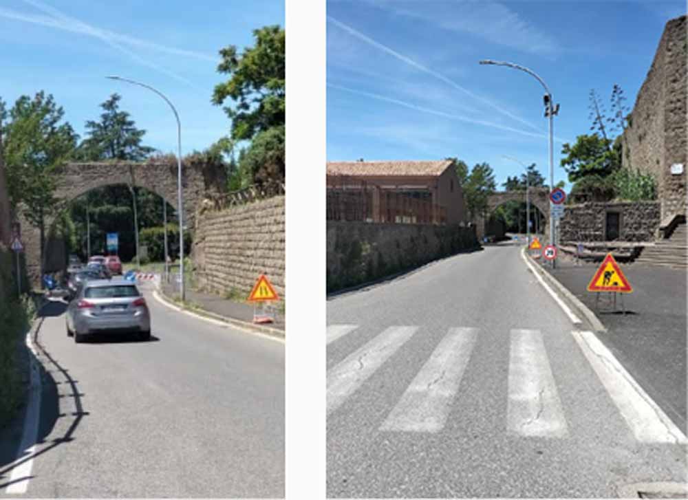 Via di Porta Fiorita: percorribile con carreggiata ristretta