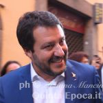 Matteo Salvini in visita a Viterbo.