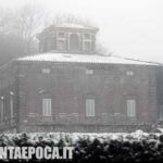 Villa Lante ricoperta di neve.