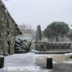 Villa Lante ricoperta di neve.