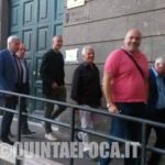 Il sindaco Giovanni Arena, il Prefetto Giovanni Bruno, il presidente del Sodalizio Massimo Mecarini, il capofacchino Sandro Rossi, il costruttore Vincenzo Fiorillo, l'ideatore Raffaele Ascenzi al termine della riunione in Comune il 2 settembre 2021